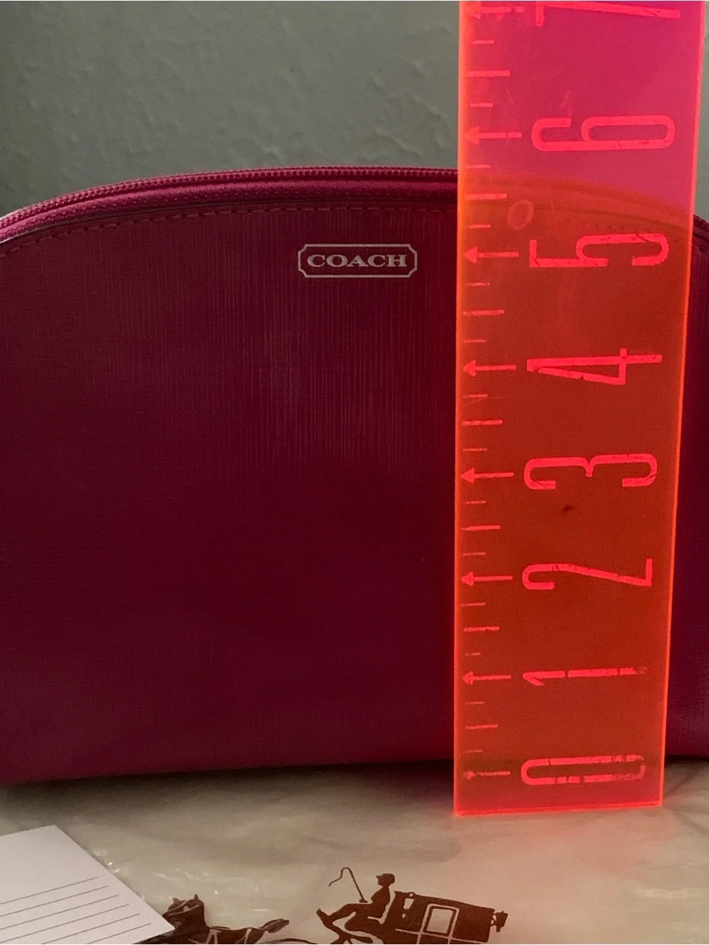 NEW! Coach Pink Leather Cosmetic Pouch or Clutch